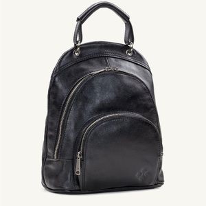 Patricia Nash Alencon black leather backpack purse